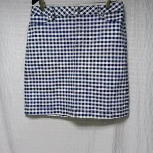 Talbots  Blue and white checkered mini shirt. Size 10P.